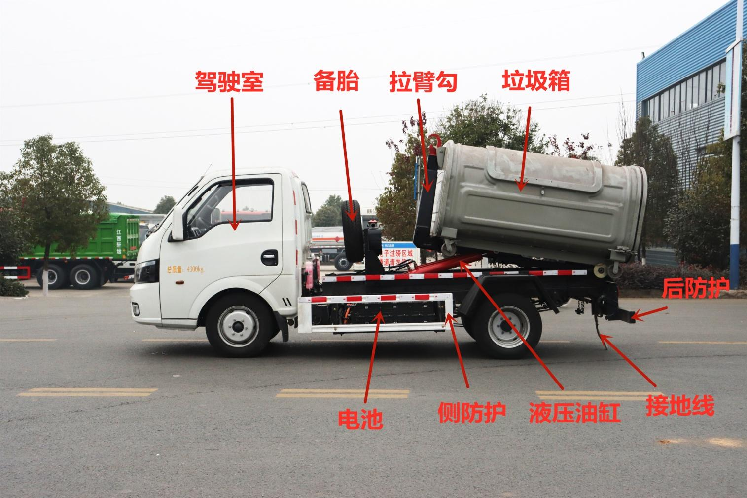 東風(fēng)華神純電動(dòng)勾臂垃圾車(chē)